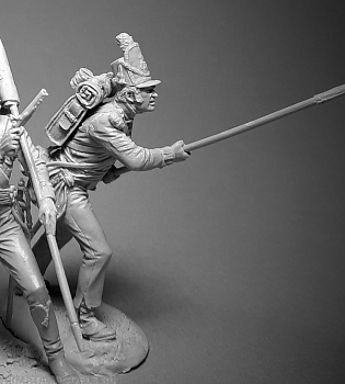 VD-54028(M). Сержант британских пехотных полков, 1812-15 гг. 54 мм. Материал - белый металл.