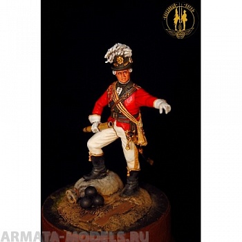 ОП.60.073 Фигура из белого металла Офицер конной артиллерии. 1794 г