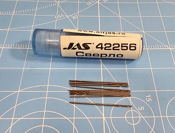 42256J Мини-сверло, диаметр 0,46-0,51 мм, HSS 4241, титановое покрытие, 10 шт./уп.