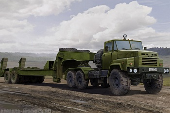 85523HB Танковый тягач Russian KrAZ-260B Tractor with MAZ/ChMZAP-5247G semitrailer