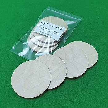 5405 основание для миниатюры, фанера 60 мм, 4 шт