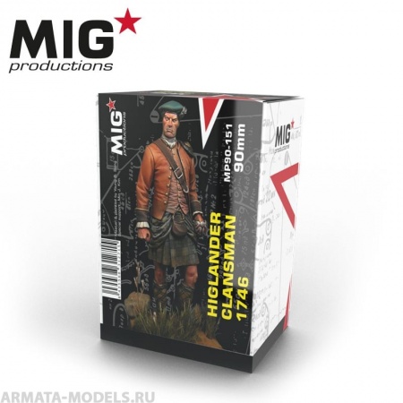 MP90-151 Пластиковая фигура HIGHLANDERCLANSMAN 1746 MIG Productions
