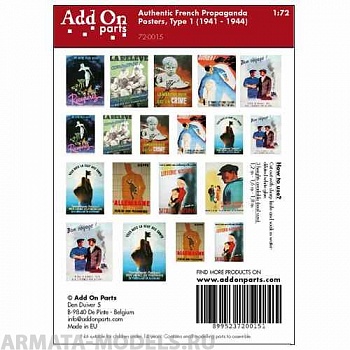 72-0015 Постеры  Authentic French Propaganda Posters, Type 1 (1941 - 1944) 1:72