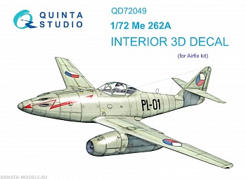 QD72049 3D Декаль интерьера кабины Me-262A (Airfix)